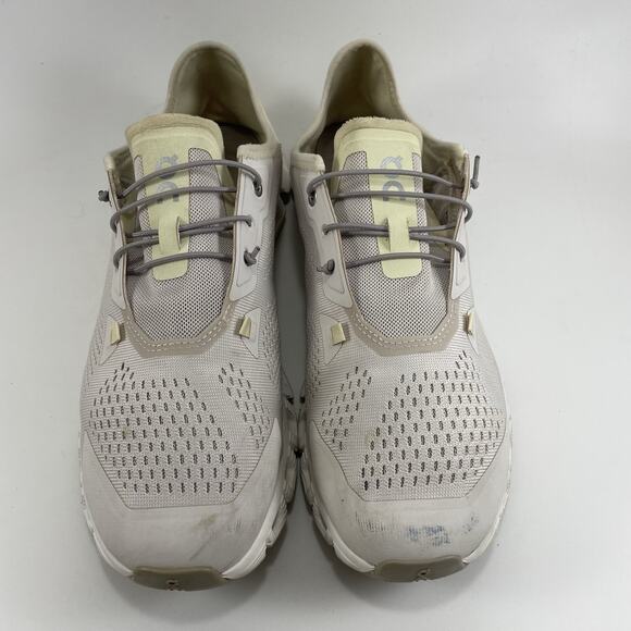 On Cloud 5 Coast Running Shoes Womens Size 10 White Beige Athletic Slip On - Picture 3 of 9